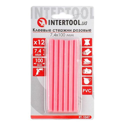 Комплект клеевых стержней Intertool RT-1047 7.4x100мм розовые 12шт Купить Комплект клеевых стержней Intertool RT-1047 7.4x100мм розовые 12шт Инструмент и оборудование