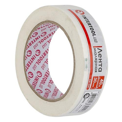 Купить Лента малярная Intertool DM-3041 30мм 40м белая 8шт Инструмент и оборудование