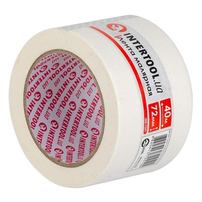 Купить Лента малярная Intertool DM-7241 72мм 40м белая 2шт Инструмент и оборудование