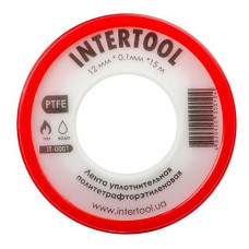 Купить Лента тефлоновая Intertool IT-0001 фум политетрафторэтиленовая 0.1x12мм 15м Инструмент и оборудование
