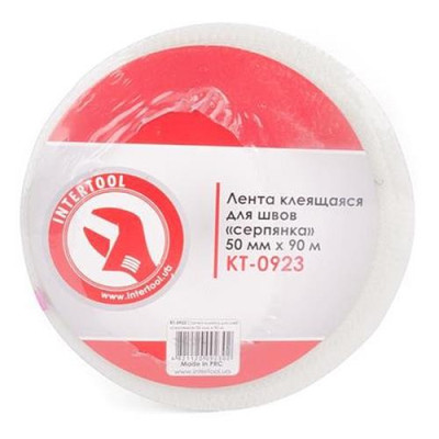 Лента клеящаяся Intertool KT-0923 серпянка для швов 50мм 90м Купить Лента клеящаяся Intertool KT-0923 серпянка для швов 50мм 90м Инструмент и оборудование