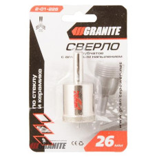 Сверло трубчатое с алмазным напылением по стеклу и плитке Granite 2-01-226 26мм