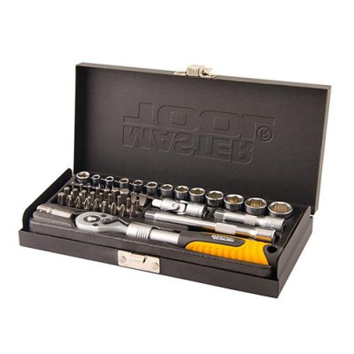 Набор насадок торцевых Mastertool 78-2045 CrV 1/4" с удлиняющейся трещеткой 72 зуба в кейсе 45шт Купить Набор насадок торцевых Mastertool 78-2045 CrV 1/4" с удлиняющейся трещеткой 72 зуба в кейсе 45шт Инструмент и оборудование