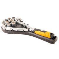 Набор насадок торцевых Mastertool 78-1213 CrV 1/2" с удлиняющейся трещеткой 72 зуба 12шт