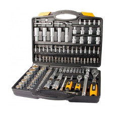 Купить Набор насадок торцевых Mastertool 78-5112 CrV 1/4 1/2 с удлиняющейся трещеткой 72 зуба в кейсе 111шт Инструмент и оборудование