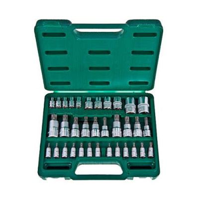 Купить Набор торцевых головок Hans 9634T внутренние и наружные ТORX 1/2" 3/8" 1/4" 34 предмета Инструмент и оборудование