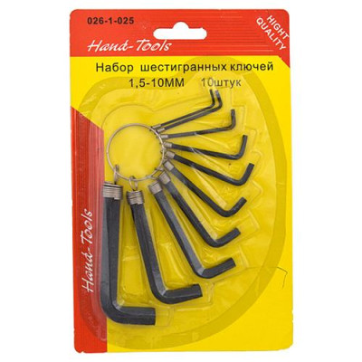 Набор шестигранных ключей Hand-Tools ht1842 1.5-10мм Г-образные 10шт Купить Набор шестигранных ключей Hand-Tools ht1842 1.5-10мм Г-образные 10шт Инструмент и оборудование