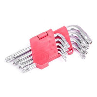 Набор Г-образных ключей Intertool HT-0604 TORX с отверстием Т10-Т50 Cr-V 9шт