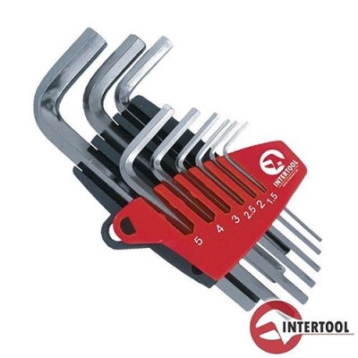 Купить Набор Г-образных шестигранных ключей Intertool HT-1801 Small 9шт 1.5-10мм Инструмент и оборудование