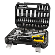 Купить Набор насадок торцевых Mastertool 78-5108 CrV 1/4 и 1/2 с трещеткой 72 зуба в кейсе 108шт Инструмент и оборудование