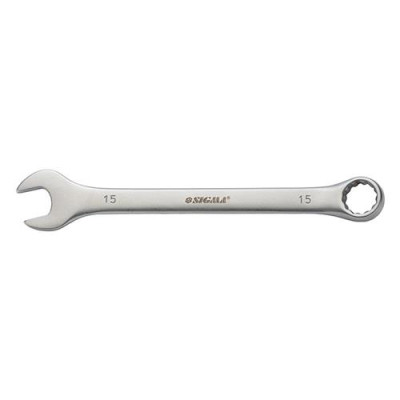 Купить Ключ рожково-накидной Sigma 6021601 15мм CrV SATINE с подвесом Инструмент и оборудование