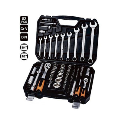 Набор насадок торцевых и ключей Mastertool 78-5182 1/4" 1/2" с трещеткой 72 зуба в кейсе 82шт Купить Набор насадок торцевых и ключей Mastertool 78-5182 1/4" 1/2" с трещеткой 72 зуба в кейсе 82шт Инструмент и оборудование