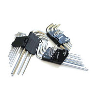 Ключи шестигранные Hermes Tools 30-003 Torx Т10-Т50 короткие Crv 9 штук