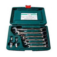 Набор ключей трещеточных Hans 16651MB с переходниками 8-19мм 6 предметов пластиковый кейс