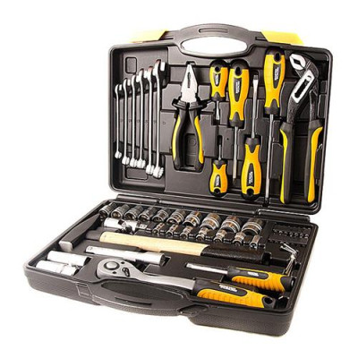 Купить Набор инструмента и насадок торцевых Mastertool 78-5156 CrV 1/4 и 1/2 в кейсе 56шт Инструмент и оборудование