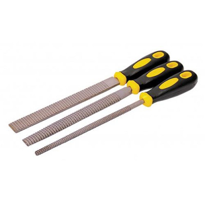 Купить Рашпили по дереву Mastertool 06-0330 200мм плоский круглый полукруглый 3шт Инструмент и оборудование