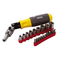 Отвертка реверсивная с карданом Mastertool 40-0515 20 насадок