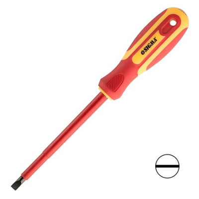 Купить Отвертка диэлектрическая шлицевая Sigma 4008091 SL 6х125мм 1000В CrV Инструмент и оборудование