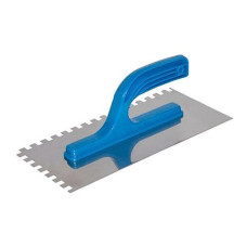 Купить Терка нержавеющая Mastertool 08-2827 с пластиковой ручкой зубчатая 125x270мм зуб 8x8мм Инструмент и оборудование