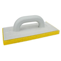 Терка пластиковая Mastertool 08-1323 130x270мм пористый поролон 25мм желтая