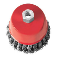 Щетка чашечная Intertool BT-2085 85мм для УШМ М14 пучки витой проволоки