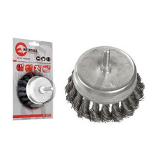 Купить Щетка чашечная Intertool BT-3075 75мм для дрели 1/4" пучки витой проволоки Инструмент и оборудование