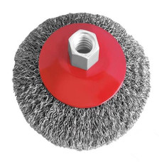 Купить Щетка конусная Intertool BT-5125 125мм для УШМ М14 витая проволока Инструмент и оборудование