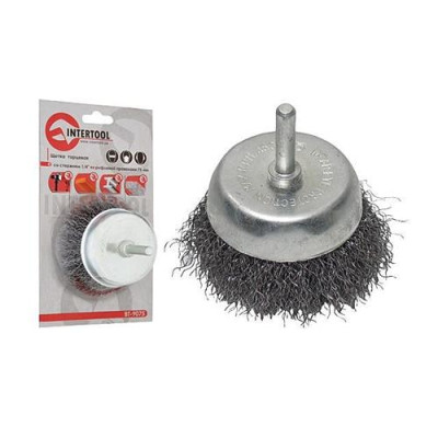 Купить Щетка чашечная Intertool BT-9050 50мм для дрели 1/4" витая проволока Инструмент и оборудование