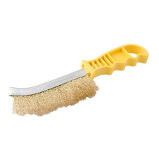 Купить Щетка проволочная Mastertool 14-5524 латунированная с пластиковой ручкой Инструмент и оборудование
