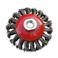 Щетка конусная Mastertool 19-8011 из плетеной проволоки d115мм М14