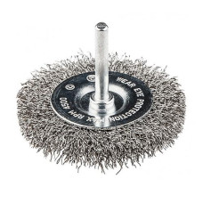 Купить Щетка дисковая из рифленой проволоки Mastertool 19-9805 D50мм со стержнем 1/4" Инструмент и оборудование