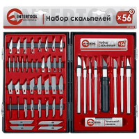 Набор скальпелей Intertool HT-0530 56шт в пластиковом футляре