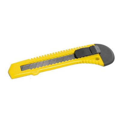 Нож Mastertool 17-0518 18мм пластиковый кнопочный фиксатор Купить Нож Mastertool 17-0518 18мм пластиковый кнопочный фиксатор Инструмент и оборудование