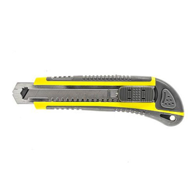Купить Нож H-Tools 17D183 пластиковый автозамок 3 лезвия 18мм с накладками Инструмент и оборудование