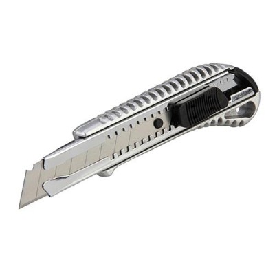 Купить Нож усиленный с выдвижным лезвием Kubis 04-03-0618 18 мм автоматический замок металлический Инструмент и оборудование