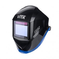 Маска хамелеон Vita TIG 3-A Pro TrueColor металлические соты черные с синей полосой