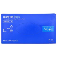 Перчатки медицинские Nitrylex basic нитриловые M синие 50шт