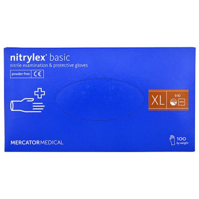 Купить Перчатки медицинские Nitrylex basic нитриловые XL синие 50 пар Инструмент и оборудование