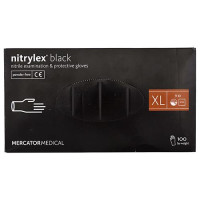 Перчатки медицинские Nitrylux black нитриловые XL черные 50 пар