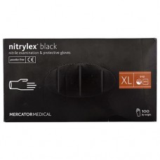 Перчатки медицинские Nitrylux black нитриловые XL черные 50 пар