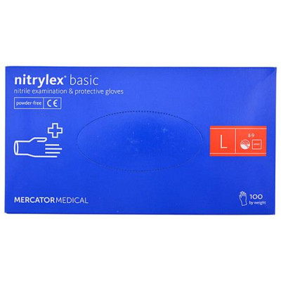 Перчатки медицинские Nitrylex basic нитриловые L синие 50 пар Купить Перчатки медицинские Nitrylex basic нитриловые L синие 50 пар Инструмент и оборудование