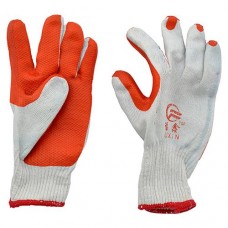 Перчатки рабочие для стекольщика х/б прорезиненные красные 12 пар