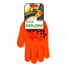 Перчатки Doloni для автомобилистов артикул 4111 с двухсторонним ПВХ покрытием оранжевые 10 пар