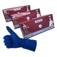 Перчатки медицинские Medlux латексные M 25 пар синие