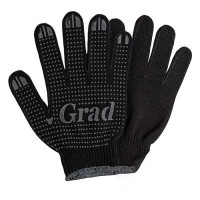 Перчатки трикотажные Grad 9442755 Лайт XL с ПВХ точкой черные