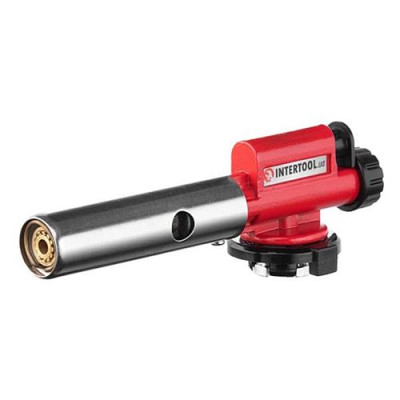 Купить Горелка газовая Intertool GB-0027 пьезозажигание регулятор цельнометаллический корпус Инструмент и оборудование