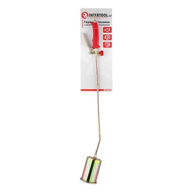 Купить Горелка газовая Intertool GB-0047 с регулятором и клапаном 830мм сопло 138мм d 76мм Инструмент и оборудование
