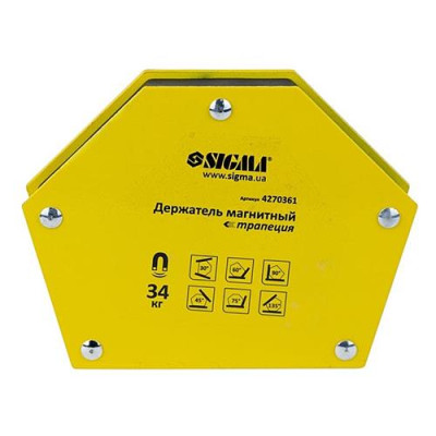 Держатель магнитный Sigma 4270361 трапеция 34кг 105х65х65х45мм 30 45 60 90 75 135° Купить Держатель магнитный Sigma 4270361 трапеция 34кг 105х65х65х45мм 30 45 60 90 75 135° Инструмент и оборудование