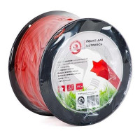 Леска для триммеров и бензокос Intertool DT-2272 звезда 2.4мм бухта 190м красная