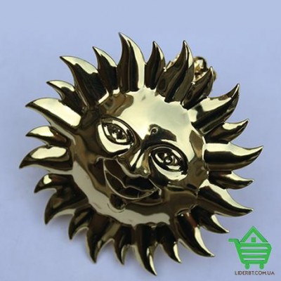 Купить Прищепка декоративная Marcin Dekor Солнце с лицом, 80 мм, золото Отделочные материалы
